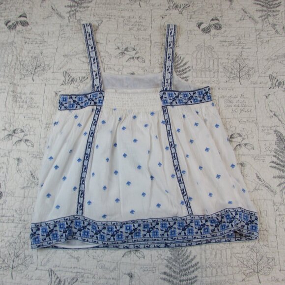 EUC Joie Magali Embroidered Cotton Gauze Lined Tank Top Boho Coastal Sz M - Picture 3 of 8